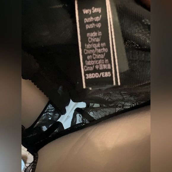 Victoria’s Secret Black Rhinestone Strap Pushup Corset Bra Top 38DD😍 - Picture 4 of 12